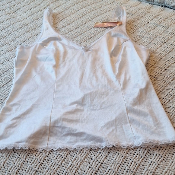 Sears Other - Sears White Lace Detail Slip Top Size 34